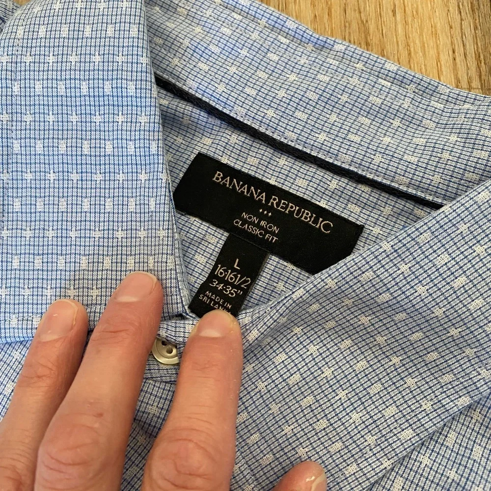 Men's Banana Republic Blue Patterned Shirt